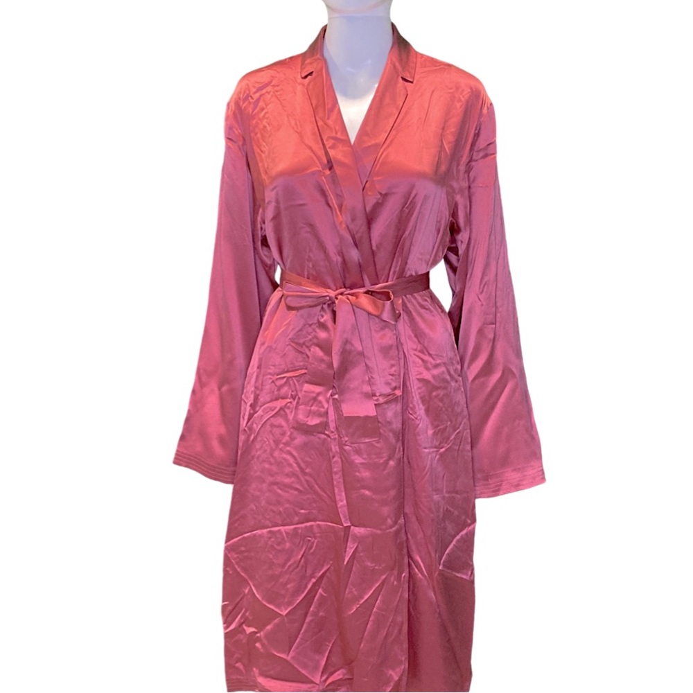 NWT La Perla Rosette Satin Silk Short Robe - Sz L - Picture 4 of 11